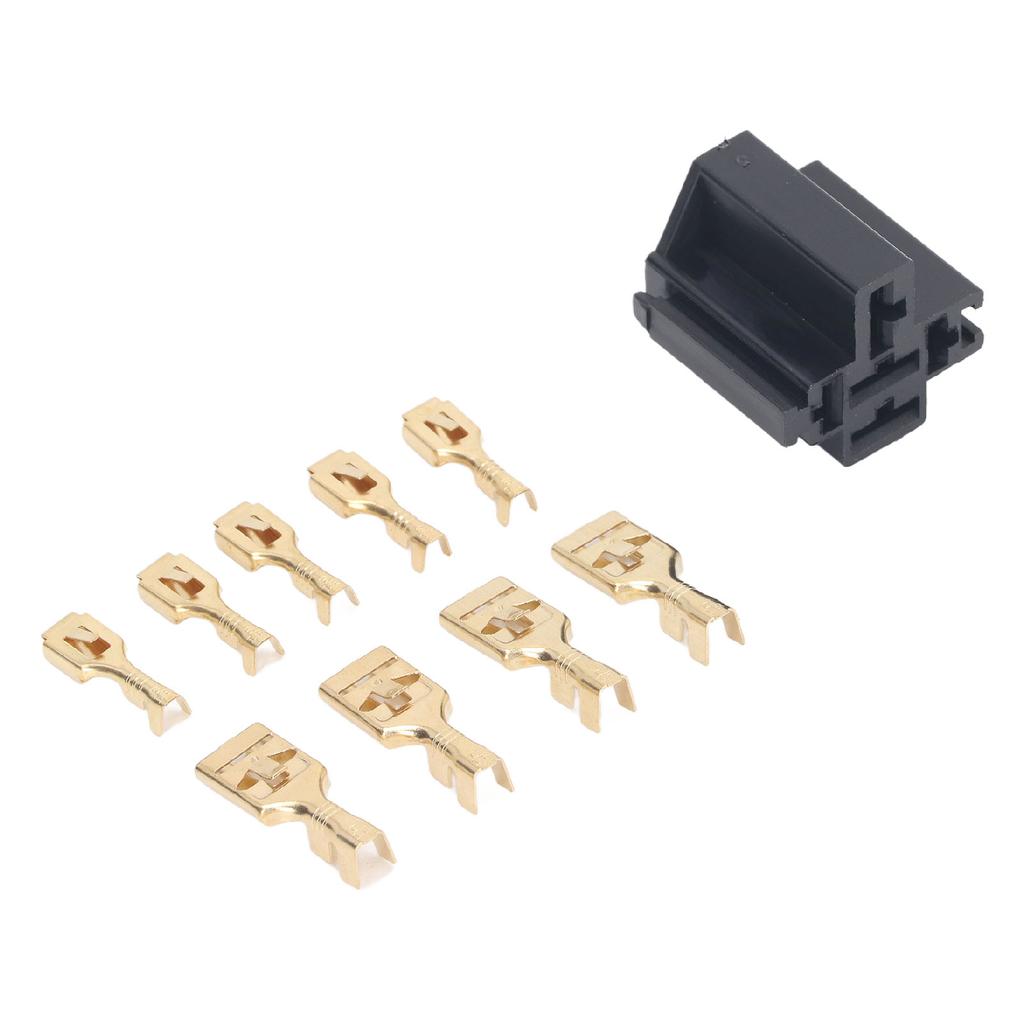 10 Satz Relaisstecker-Kit 5-polig Gehäusehalter 12V Fassung 30A 40A mit 30 Stück 10mm 20 Stück 6,3mm Klemme für Auto LKW Fahrzeug