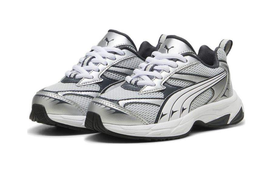 PUMA Morphic PS Kids Lifestyle Shoes Gray Black Children Aged 3 7 Years Old 393793-06