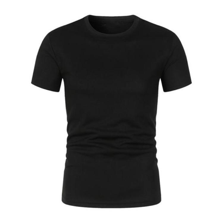 Solid Color Men's Short Sleeve Slim Fit Quick-Drying Gym Tee Shirt Daily Wear Fitness T-shirt Casual Sports Round Neck