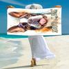 1PC Custom Name Pet Portrait Beach Towel Highly Absorbent And Sand-Resistant Towel for Swimming, Pool, Yoga, And Travel Lightweight