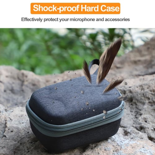 Protective Case for DJI Mic Mini, Protective Cover, Storage Bag, Hard Case for Mic Mini Charging Case and Smartphone Adapter Accessories, with Carabin