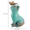 Sitting Cat Statue Resin Retro Style Cat Figurine Ornament Decoration for Home Bookshelf TV Stand Outdoor Garden Backyard