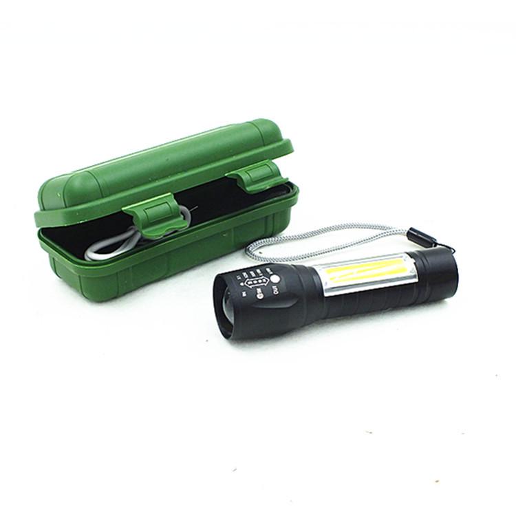 USB Rechargeable Portable Mini COB LED Flashlight Outdoor Hunting Torch with Magnetic Tail Worklight