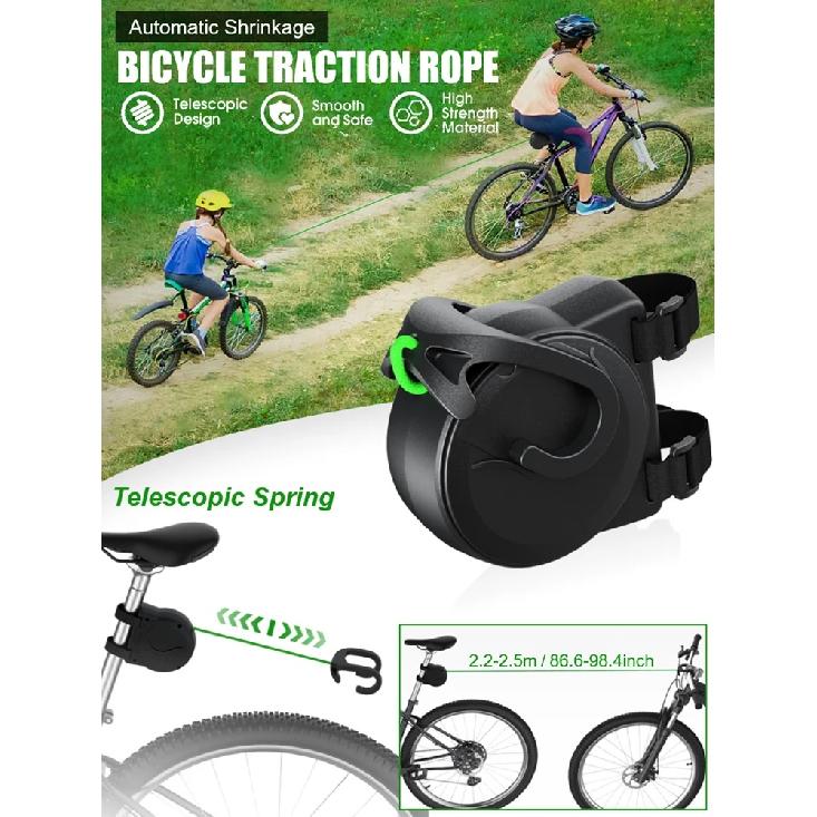 1PC Bicycle Tow Rope Mountain Bike Flexible Retractable Bike Tractor Parent-Child Pull Rope Towing Trailer Outdoor Cycling Tools