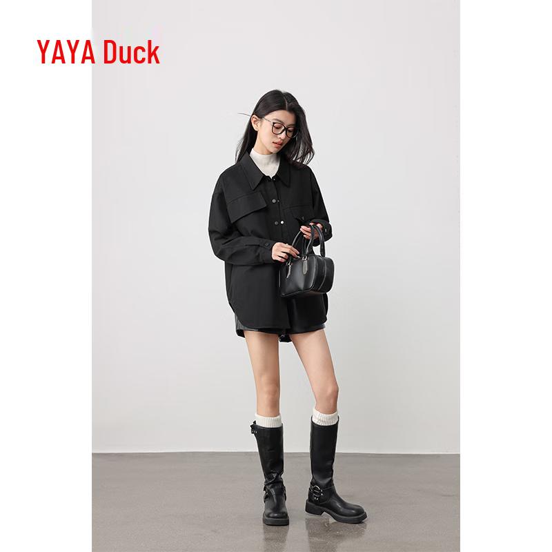 Yaya Damen Leichte Vielseitige Daunenjacke im Hemdstil