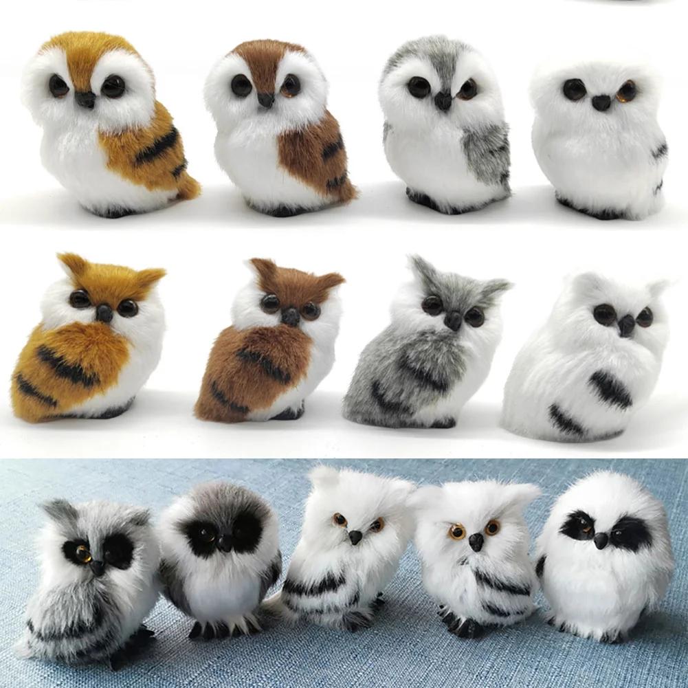 Simulation Owl Ornaments Plush Toys Cute Doll Artificial Fur Toy Christmas Tree Decor Pendant Christmas Gift For Kids Home Decor