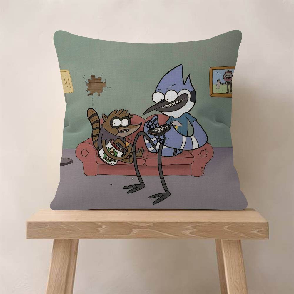 Cartoon R-Regular Show Pillowcase Toon Gift Cushion Cover Bedroom Home Sofa Chair Seat Decor Pillow Case