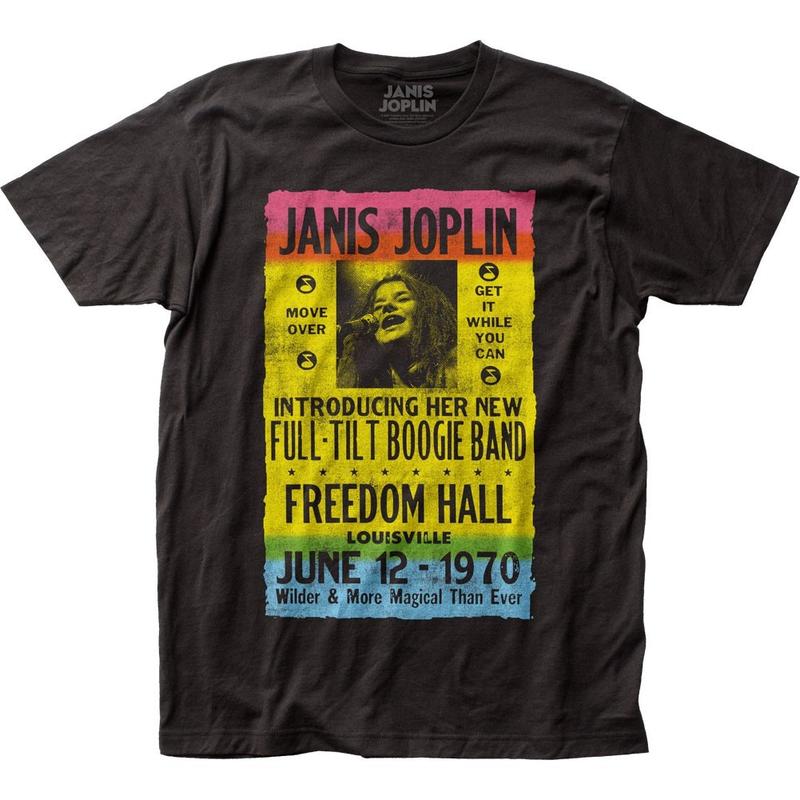

Janis Joplin Freedom Hall Unisex T-shirt Music Classic Rock Band Tee New Black XXXL