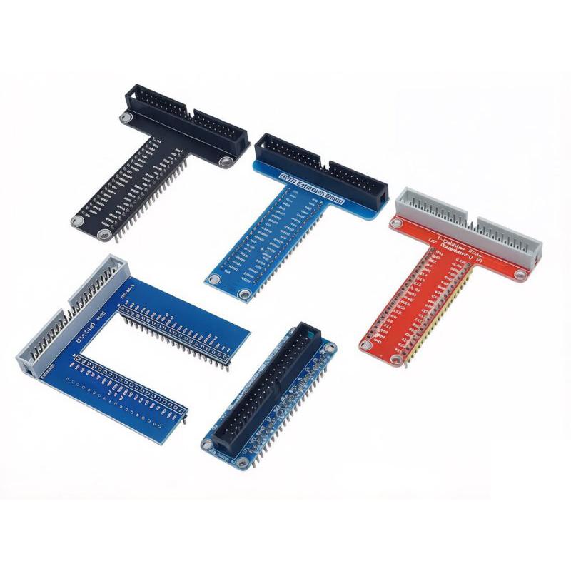 Raspberry Pi T-type GPIO Expansion Board, 11Pin GPIO Breakout Adapter In Red/Blue/Black PCB for Raspberry Pi 1B/1B+/Zero Series