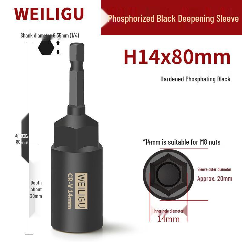 Black Phosphate Hex Socket Head Drill Bit Set 6-17mm