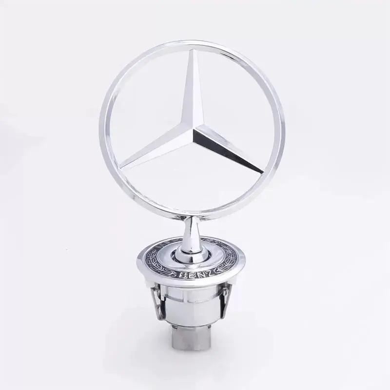 Hub Cap 44mm 3D Metal Blue Chrome Star Bonnet Hood Logo Emblem Badge for   Benz W205 W204 AMG GLC CLA Interior Moulding LBMSLK RE1