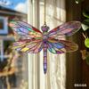 2D Flat Acrylic Colorful Dragonfly Decoration Sign, Home Decor Plaque Hanging Wall Art Decorative Garden Decoration for Room Door Signs Hanging Square
