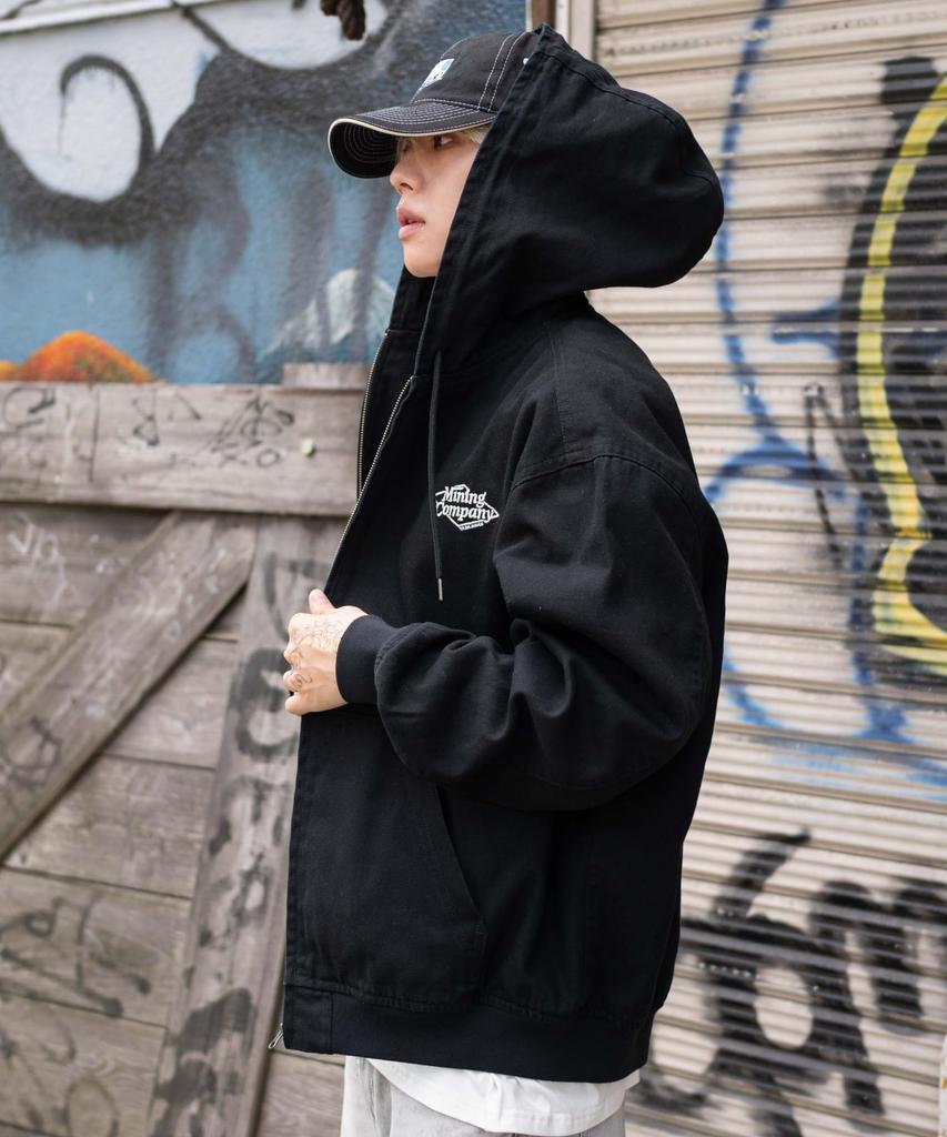 Veste de Travail à Capuche WEGO Taille M Noire pour Homme, Unisexe, Vêtement de Travail, Vêtement d'Extérieur, Streetwear, Vêtement Automne/Hiver, Vintage, Cadeau, M,