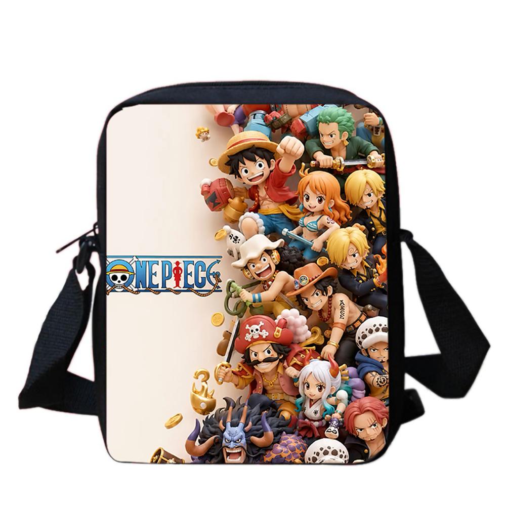 One Piece Cartoon Crossbody Bag Lightweight Adjustable Strap Casual Daily Bag Ideal Gifts For Boys Girls Bolsa Infantil Menina