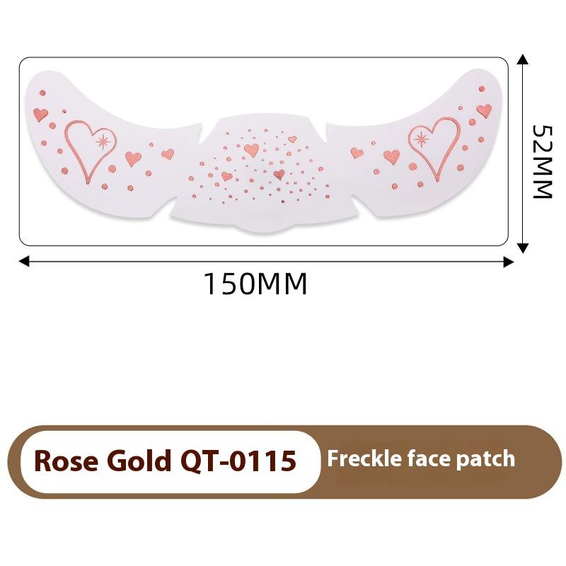 Heißes Roségold Sommersprossen Temporäre Tattoo Aufkleber Heißprägung Sommersprossen Make-up Patches Gesichts-Make-up