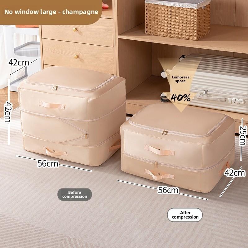 Large Compression Storage Bag With Pvc Window For Home Organization