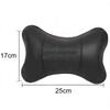 PU Leather Car Neck Support Pillow Elastic Soft Breathable Mesh Cervical Spine Cushion Fiber Fill Universal Headrest Pillow