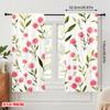 2 Stück, 2D-Flachdruck Vorhänge Pink Floral Bliss Vielseitiger Polyesterstoff (ohne Stange) Außendekorationen Perfekt für