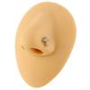 Křížový perforovaný L-tvarovaný nosní piercing, kroužek do nosu, piercing do nosu se zirkonem