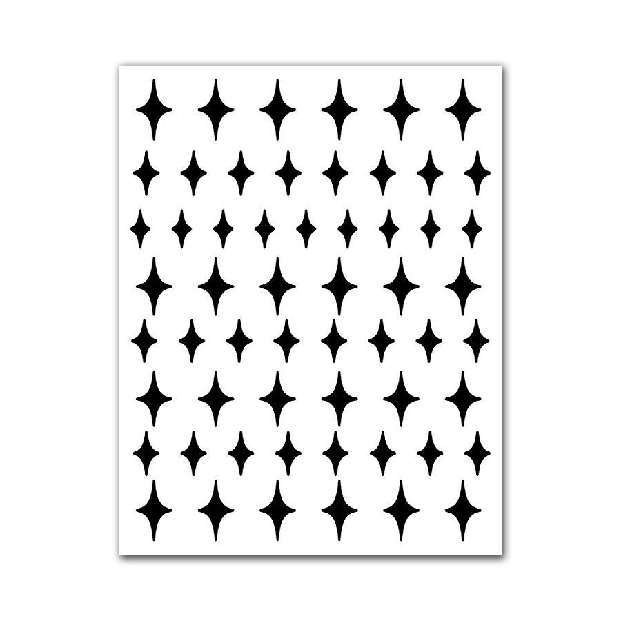 Nail Art Airbrush Sticker Stencil Hollow Heart Butterfly Bear Star French Template Nail Stickers Manicure Tool