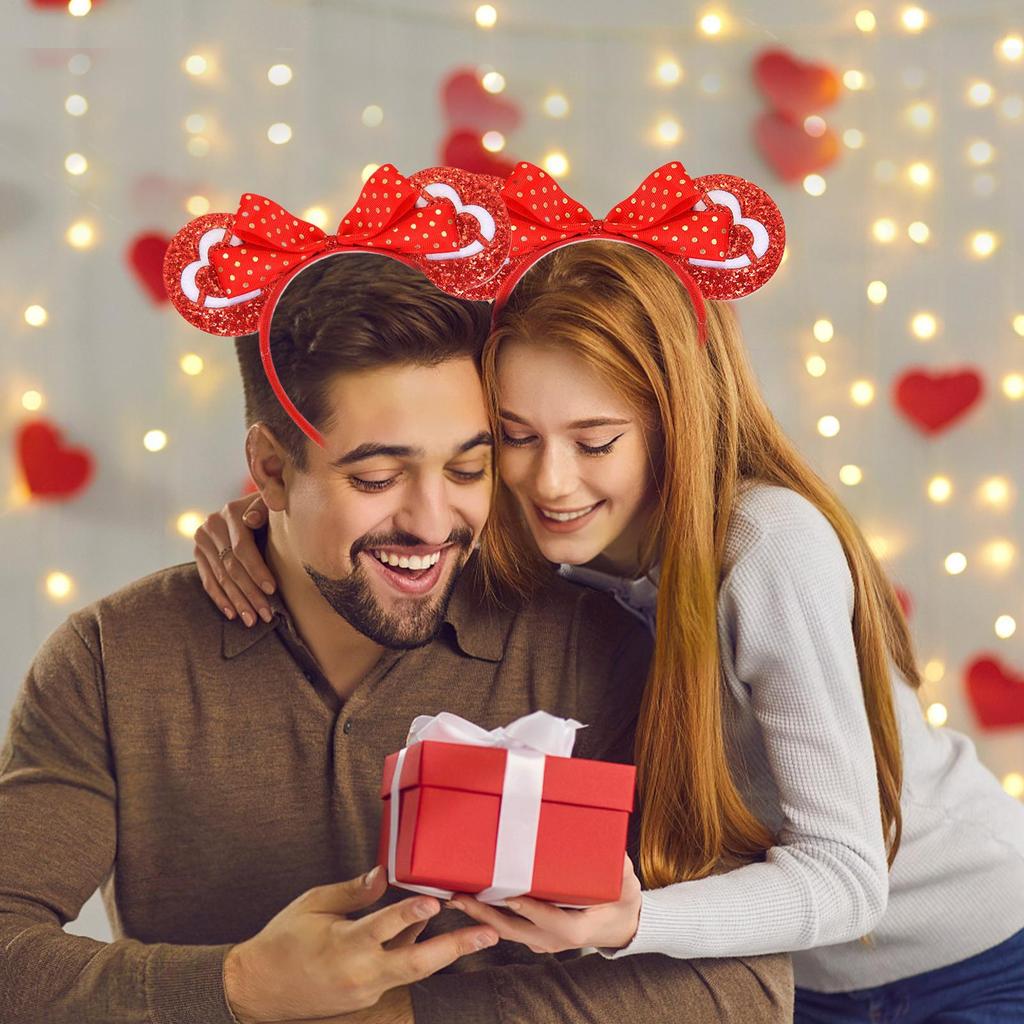 Heart Headband Cute Red Heart Shape Headband Festival Party Accessories Photo Props Hair Decor for New Year Wedding