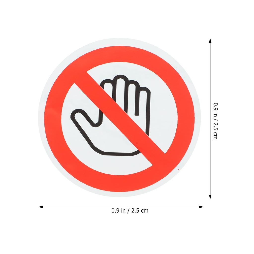 Sewrroro Label Warning Vinyl Sticker Peelable Sticker Small Sign Do Not Touch Car Decal Sticker Danger, Do Not Touch Sticker Stop Adhesive Vinyl