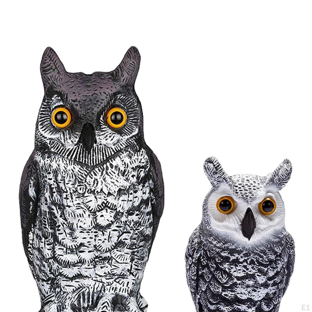 2Pack Owl Scarecrow Sculpture Bird Horned Decoy Statue for Garden Yard Outdoor