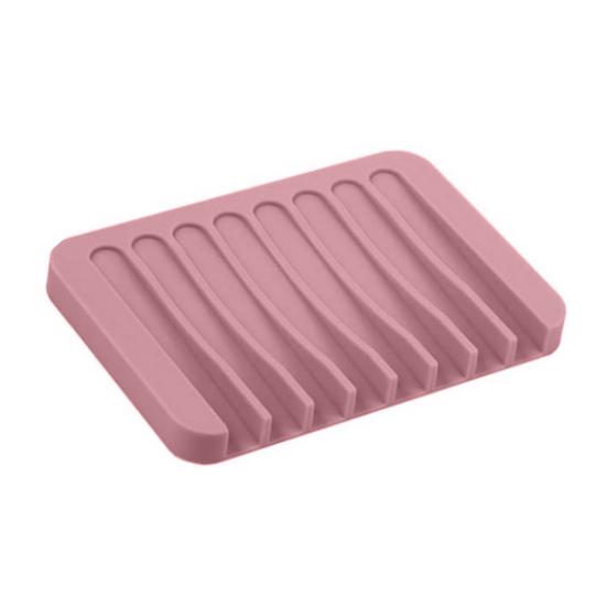Self Draining Soap Dish Silicone Soap Tray Waterfall Drainer Soap Holder for Bathroom Shower Bath