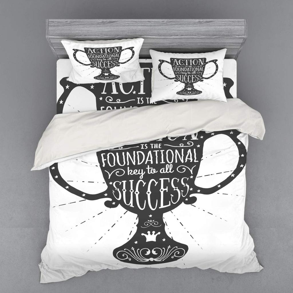Trophy Duvet Cover Sets For Teens Kids Queen Size Quilt Covers Lightweight Down Room Decor 2 Pillowcases 1 Duvet Cover No Quilt