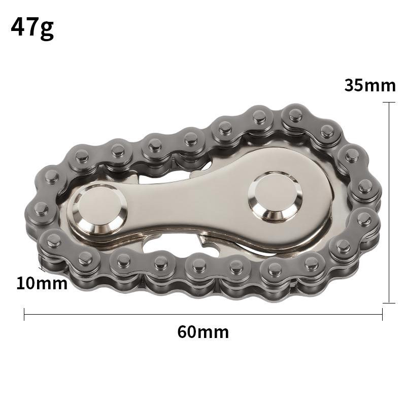 Metal Decompression Finger Gyro Chain: Innovative Black Technology Spinning Toy