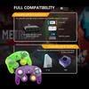 FIOTOK GameCube Controller Classic Wired Controller for Wii and Nintendo Gamecube (Clear Purple & Clear Green - 2-Pack)