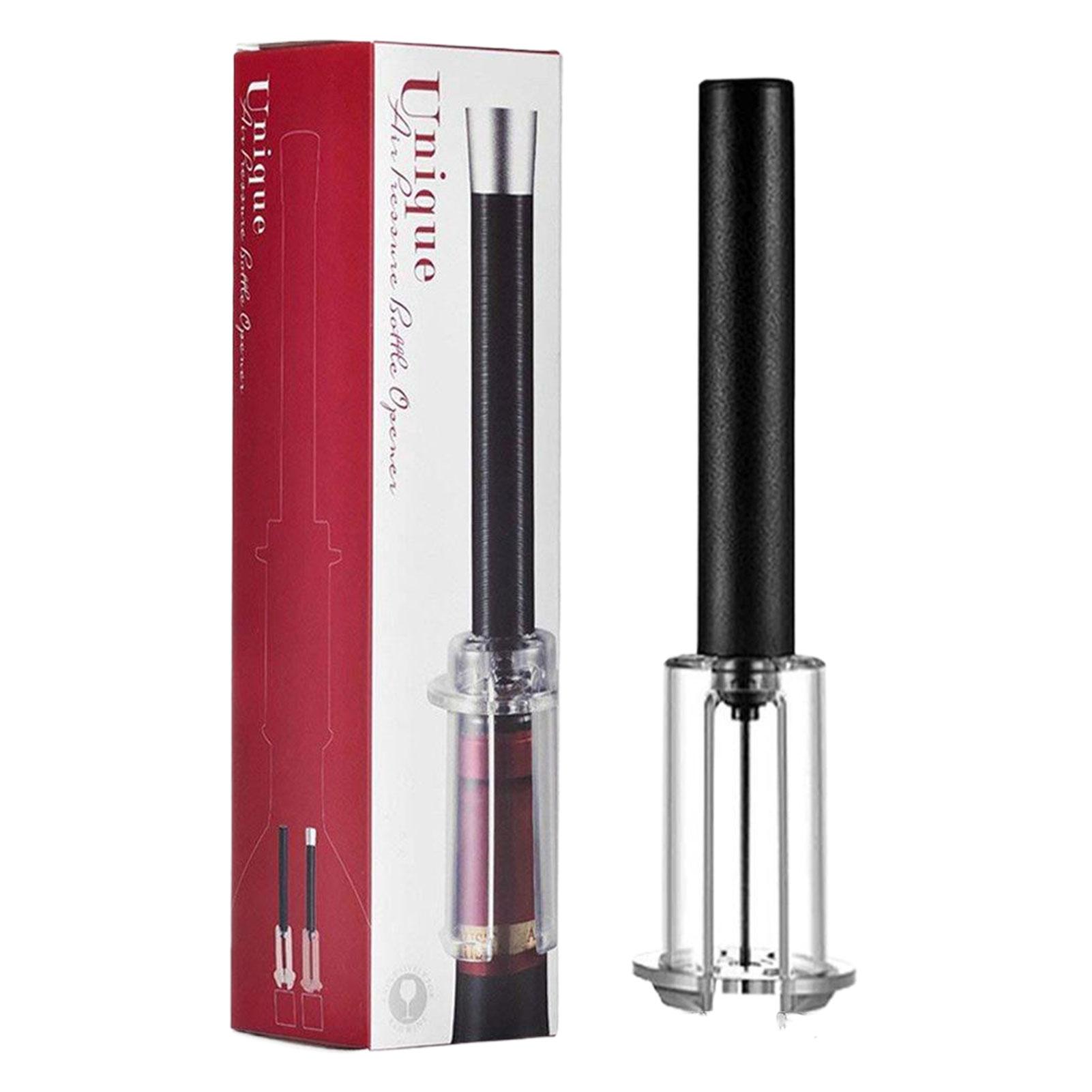 

Легкий, быстрый и безопасный пневматический штопор для винных бутылок для всех винных бутылок, эффективное устройство для удаления винных пробок чёрный