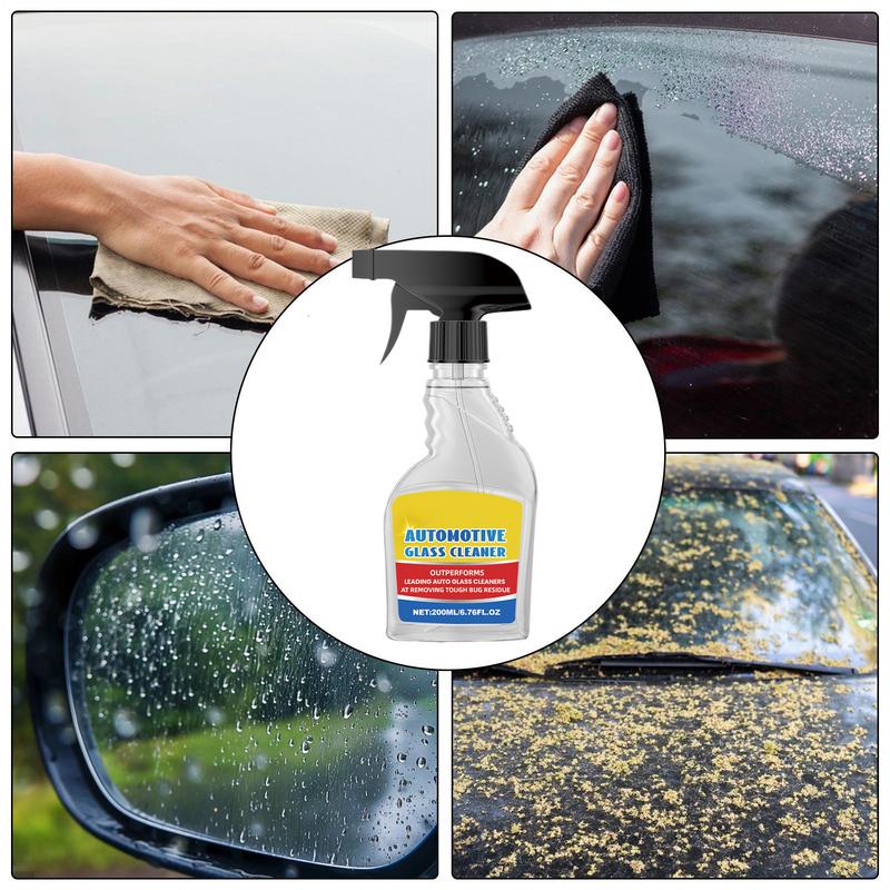 Automotive Glass Cleaner Auto Glass Cleaner 6.76fl.oz Tint Safe Window Cleaner For Car Waterproof Car Interior Glass Cleaner For