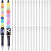 50 Pcs Rust-Resistance Stainless Steel Pen Extenders for Beadable Pens, Beadable Pen Extender Rods, Metal Blank Bars for Beadable Pens (4.6 Inches)