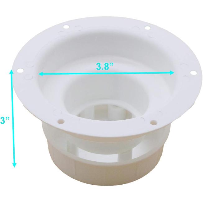 X-Haibei RV Plumbing Vent Cap Roof Sewer Cover Camper Vent Cap Replacement White Plastic for Trailer 1 to 2 3/8 inch O.D. Pipe with Screws
