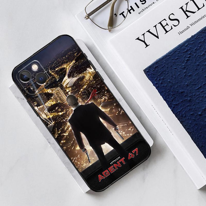 Man Hitman Agent Silicone Case For iPhone 13 11 14 12 Pro Max X XR XS Max 6 7 8 Plus SE2 13 Mini Soft Cover