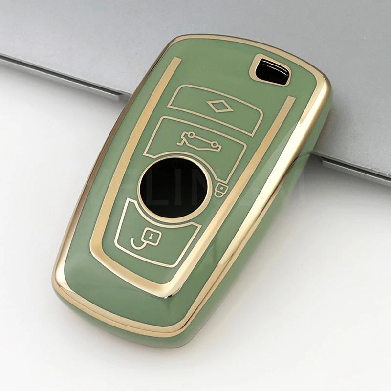 NEW Fashion TPU Car Key Case Cover for BMW 1 2 3 4 5 6 7 Series X3 X4 4 Buttons Auto Remote Shell Protect Accessaries