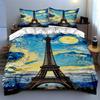 Eiffel Tower, Swirled. Bedding Duvet Cover Sets Duvet Covers Pillowcases Gifts (1 * Duvet Cover 2 * Pillowcases, Without Duvet Insert)