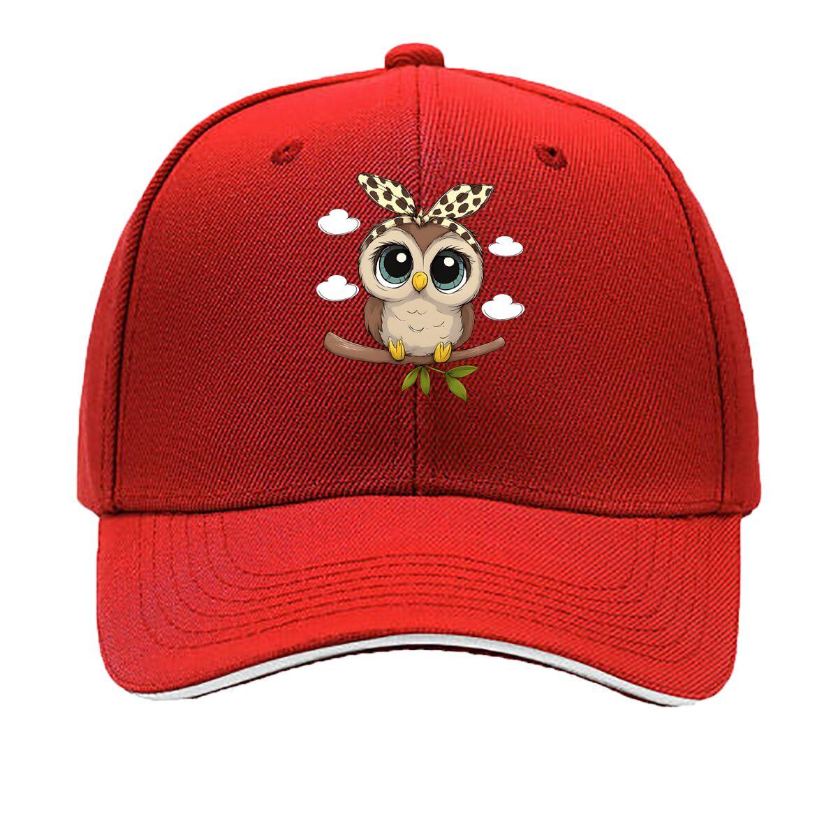 Cute Owl Leopard Headband Sandwich Baseball Cap One Size