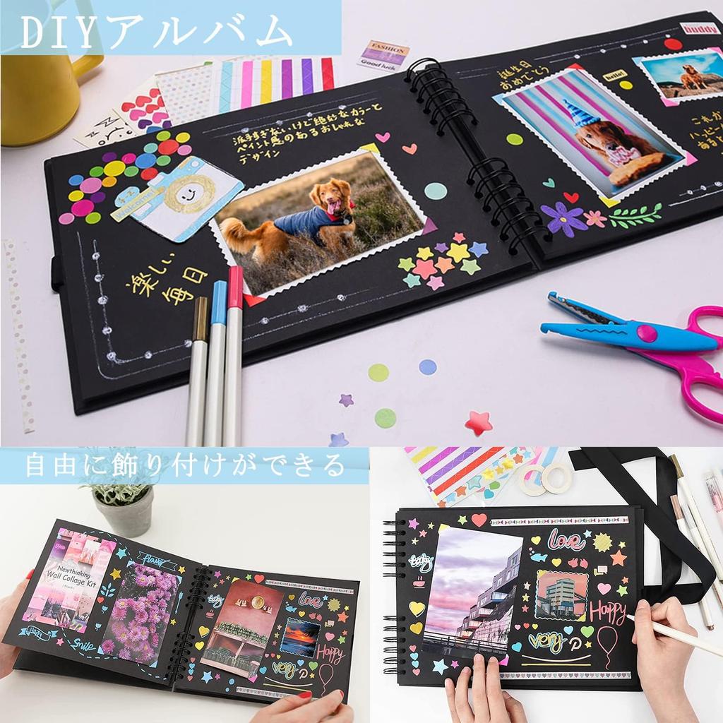 AIOR Handmade Scrapbook Photo Large DIY 40 31cm X Handmade Photo Clipping Stylish Photo Wedding Gift Album, Capacity, Mount, Sheets/80 Pages, 21.5cm,