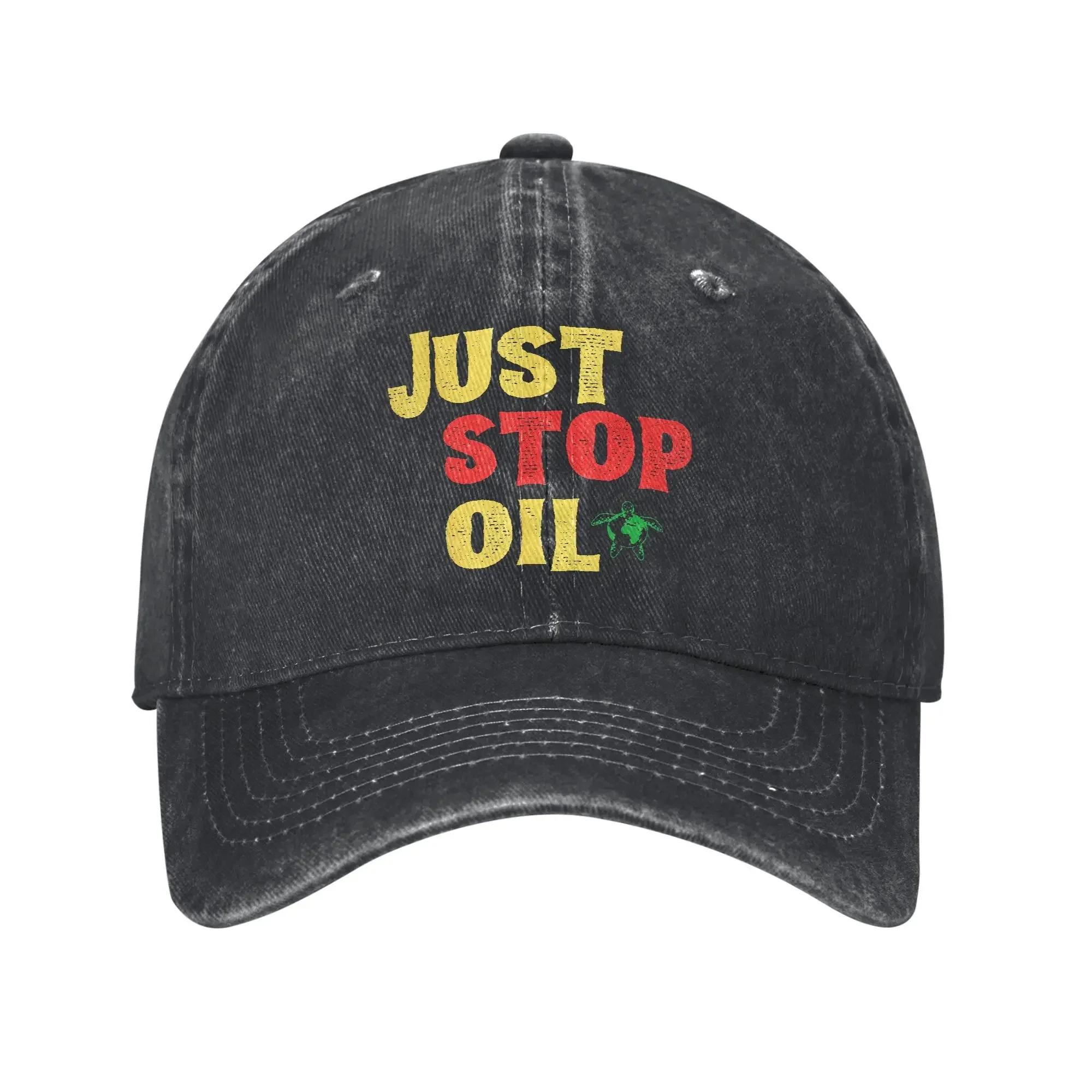 Just Stop Oil Save the Earth Day Sun Baseball Cap Environmentalism Couple Washed Trucker Hat Dropshipping Sport Baseball Caps One Size