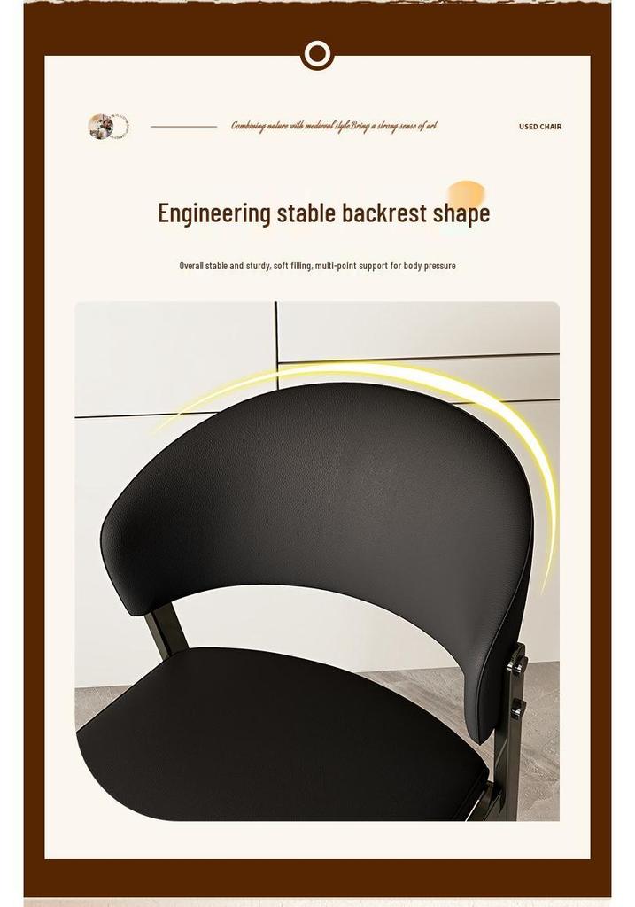 Nordic Luxury Hotel and Home Dining Chair with Backrest