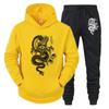 Men's And Women's Long Sleeves Set Hoodie+Pant Spring Winter Dragon Print Casual Sweatshirt Sportwear Men Clothing