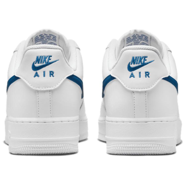 Nike Scarpe Casual da Uomo Air Force 1 '07 Bianco Blu Corte FJ4146-123