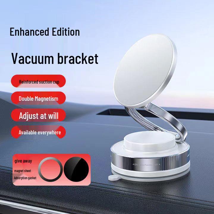 Magnetic Car Phone Holder with Vacuum Suction for Dashboard and Desktop Use