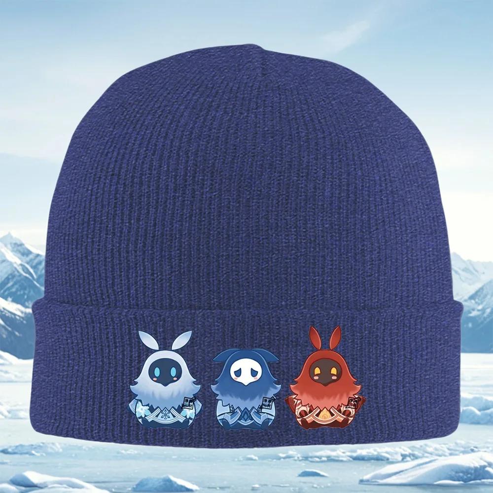 Cute cartoon character bunny ears Unisex Women Unisex Knitted Hat Beanie Pullover Cap Winter Thermal Warm Christmas Outdoor Cy