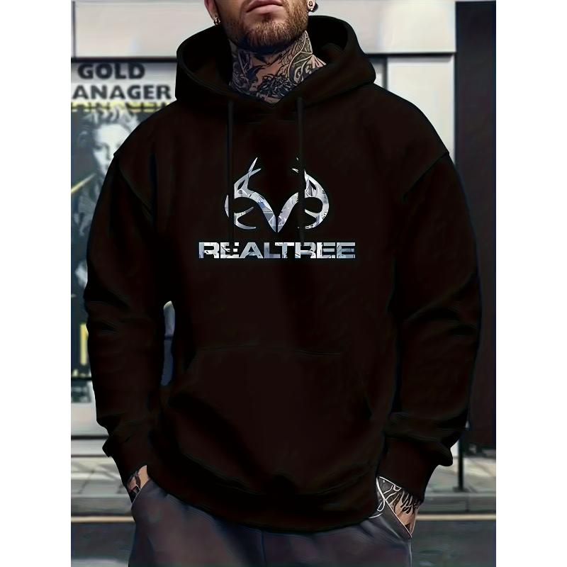 Men s Hooded Sweatshirt, Polyester Fabric, Warm Long Sleeve Pullover Hoodie S чёрный