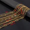 2Meters Multi-Style Stainless Steel Gold Color Link Chain for DIY Women Man Bracelet Necklace Chains Jewelry Making Accessories