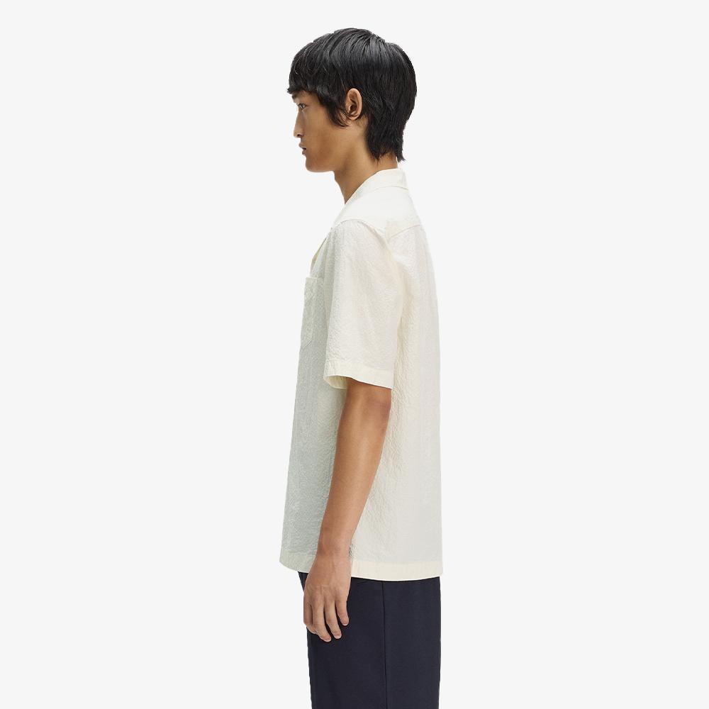 FRED PERRY [Sharp] Seersucker Revere Collar Shirt - Ecru Afpm2612471-560