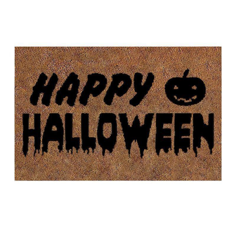 2pcs Halloween Foot Mats Ethnic Festival Decorative Floor Mats Easy To Take Care of Door Mats